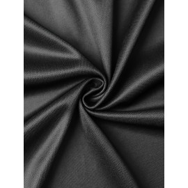 Men'S V-neck Baseball Jersey With Double Needle, Black, 7 Embroidered Letters, Polyester Knit Fabric Buttons