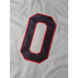 Men's Gray V-Neck Baseball Jersey - 