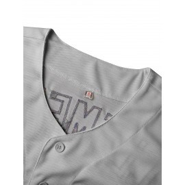 #21 Gray Baseball Casual Sports Shirt Suitable For Training, Competition, Team Sports S-3XL
