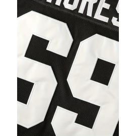Men'S Black #96 Ice Hockey Jersey - Loose Embroidered Long Sleeves, Sporty, Fashionable, Casual, Breathable, Comfortable Streetwear For Everyday Activities