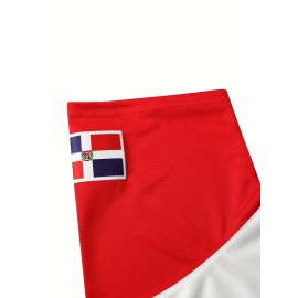 Men'S #22 Embroidered Baseball Jersey, Polyester V-Neck Sports Jersey, Breathable, Comfort Fit, with Button Closure, for Casual, Training, Hiking, Cycling, Fishing, Team Sports, Spring/Summer/Fall