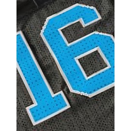 [Durable Build] Men's #16 Black American Football Jersey - Authentic V-Neck, Breathable Polyester, Sports Shirt for Team Training & Casual Wear - Machine Washable