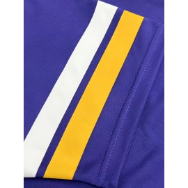 Polyester #18 Sports Jersey for Men - V-Neck, Embroidered, Slight Stretch Knit Fabric, All Seasons Casual & Outdoor Athletic Top for Running, Training, Hiking - Loose Fit Adult & Teen Shirt