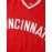 Men's Baseball Jersey #14 with Embroidered Lettering & Number - Red V-Neck Stretch Polyester, Regular Fit All-Season Sportswear for Team Sports, Game Day & Outdoor Activities