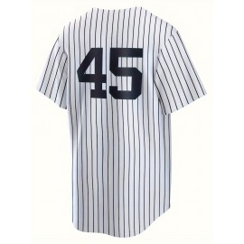 Men'S Short Sleeve Baseball Jersey With Letter And Number Embroidered For Training And Competition