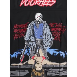 Men's Breathable Black Rugby Jersey - Comfortable Hip-Hop Casual Sports T-Shirt, Polyester, V-Neck, Machine Washable, Sizes S-3XL