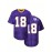 Men's #18 Purple American Football Jersey - Embroidered Lettering & Number, V-Neck Loose Fit, Polyester Retro Sportswear for Games, Training, Casual Wear | All-Season Comfort, Machine Washable, Training Apparel, Durable Sportswear, Embroidered Detailing