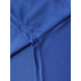 Men'S Blank Blue Embroidered Letter Baseball Jersey - V-neck Elastic Fit Suitable For Casual And Sports Wear S-3XL