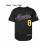 Men's Retro Baseball Jersey with Embroidered Number 24 - Loose V-Neck, Button-Up Sports Shirt for Summer Parties & Casual Wear, Purple with Yellow Accents, Sizes S-3XL