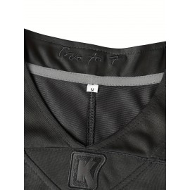 Men's #7 Embroidered Soccer Jersey - Breathable V-Neck, Casual Sports Shirt for Outdoor Activities & Parties, Sizes S-XXXL