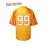 Men's #99 Embroidered Football Jersey - Breathable V-Neck Loose Fit, Vibrant Orange/Red/White Design for Outdoor Sports, Parties & Casual Wear (Sizes S-3XL), Football Gear, Durable Sportswear