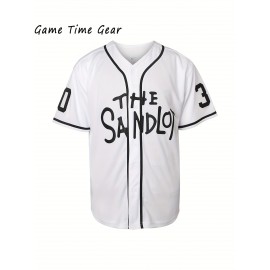 Men'S Baseball Sweatshirt # 30 White Sweatshirt Suitable For Team Sports S-XXXL