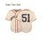 51 Baseball Jersey Sewn With High-quality Shirt, Durable And Comfortable Short Sleeved Sports Shirt, Beige S-3XL