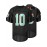 Men's #10 Embroidered Black Football Jersey - Breathable, Casual V-Neck Sports Shirt for All Seasons